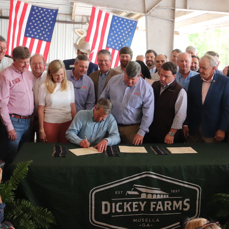Kemp signs ag bills in event at Dickey Farms